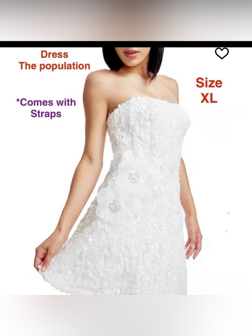 Dress The Population Sasha Embellished Strapless Fit & Flare Minidress